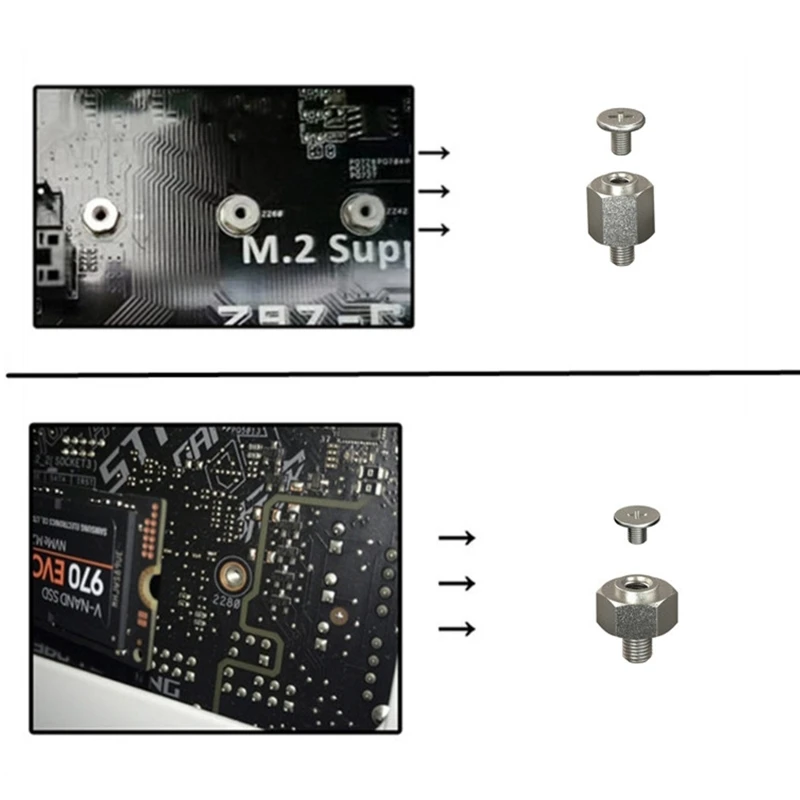 New Set for M.2 Support Standoff Screw SSD Mounting for Motherboard Ha
