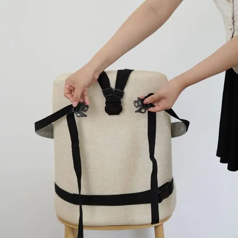تناول الطعام خارج حزام الكتف حزام كرسي مرتفع حزام الأمان كرسي مرتفع 5 نقطة حزام الأمان لحديثي الولادة الطعام كرسي حزام L8RB #4