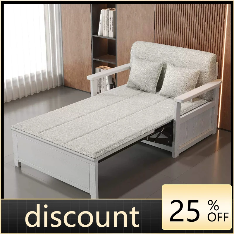LH folding sofa bed solid wood single one dual-purpose multi-function for long-term sleep