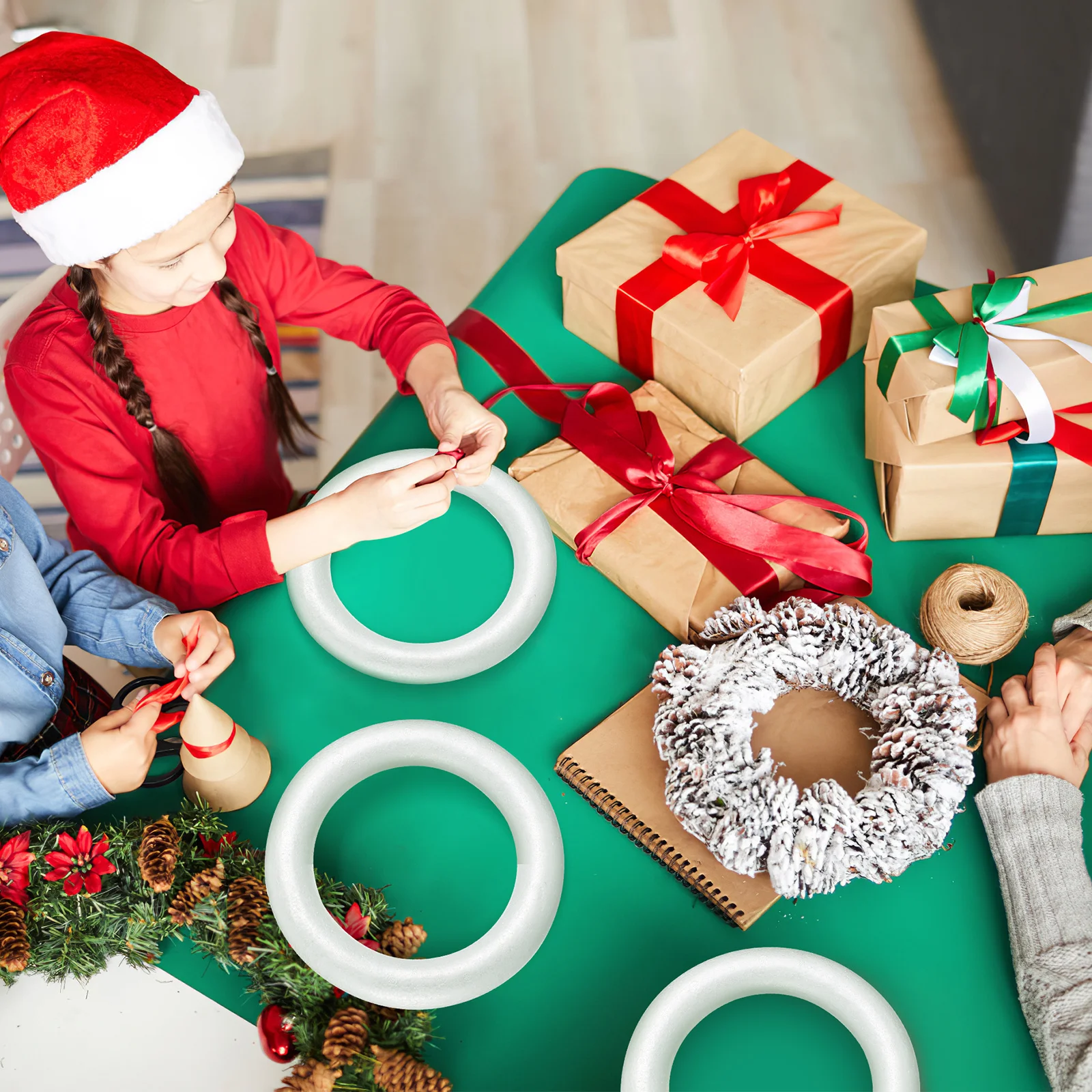 

3pcs Foam Wreath Ring 12Inch Diy Craft Circle For Christmas Wedding Decoration White Round Ring Diy Accessory Handicraft