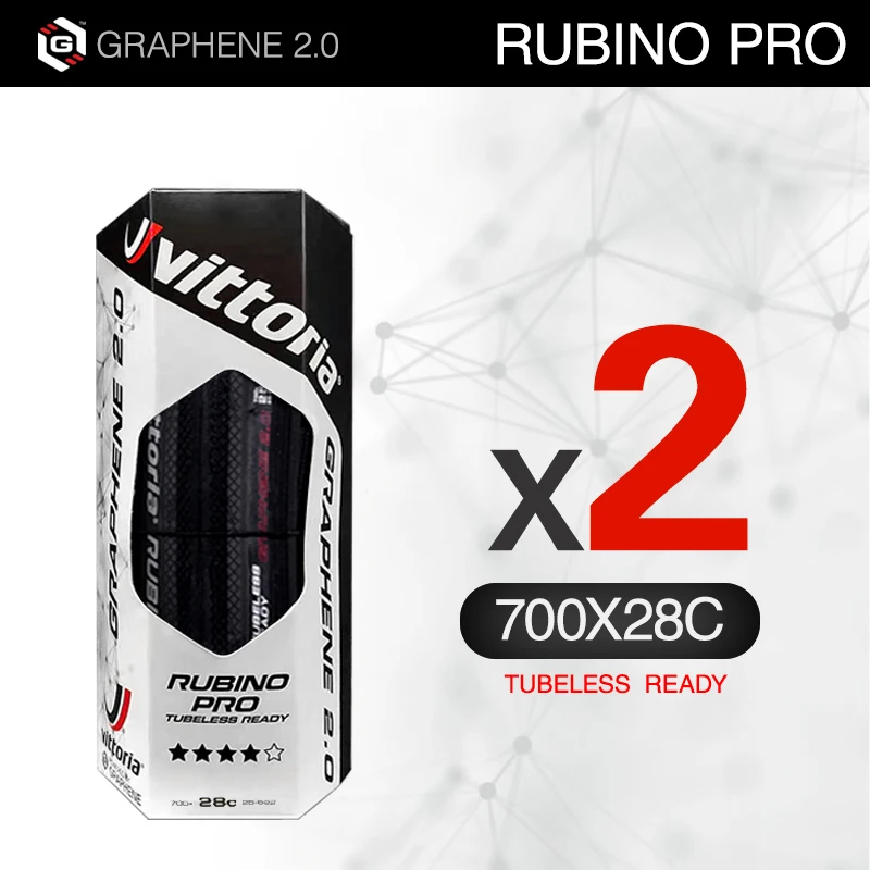 Vittoria RUBINO PRO Road Tire 700×25/28 Graphene 2.0 Tubeless