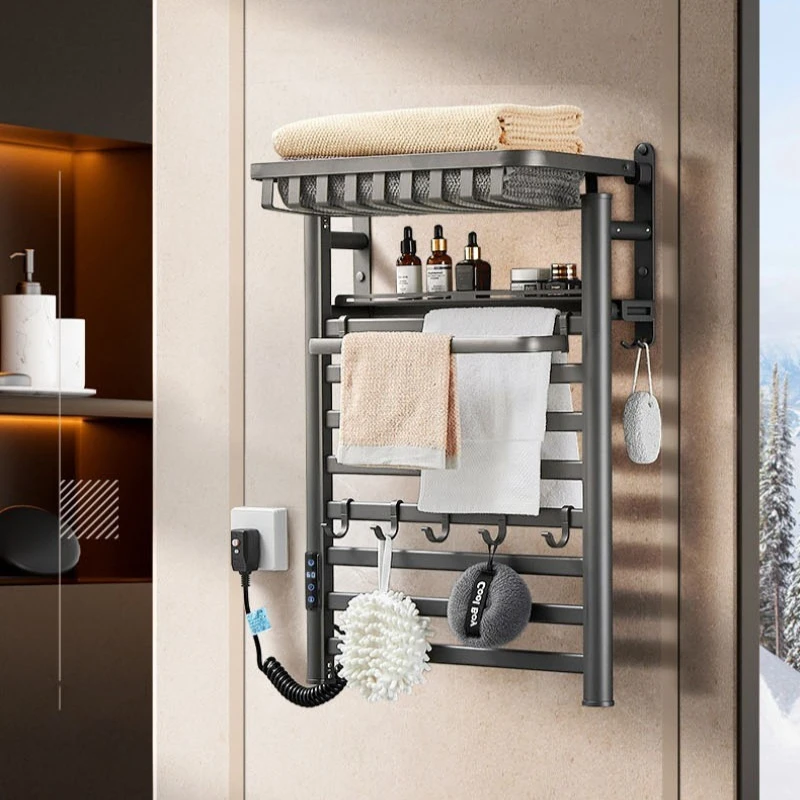 Bathroom Electric Towel Rack Household Touch Control Storage Heating Towel Rack Morden Thermostatic Bathroom Accessories