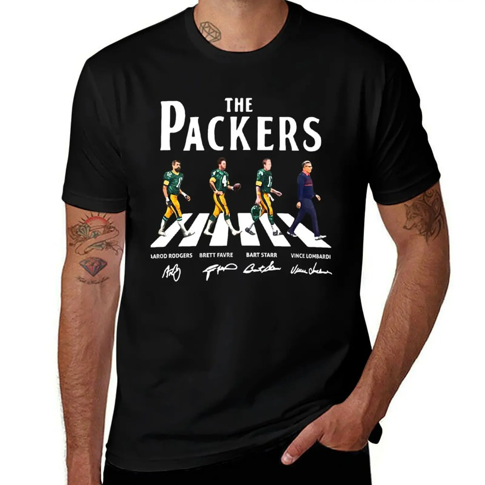 The Packers Abbey Road Signature T-Shirt t shirt personalised man graphic t shirt T-Shirt