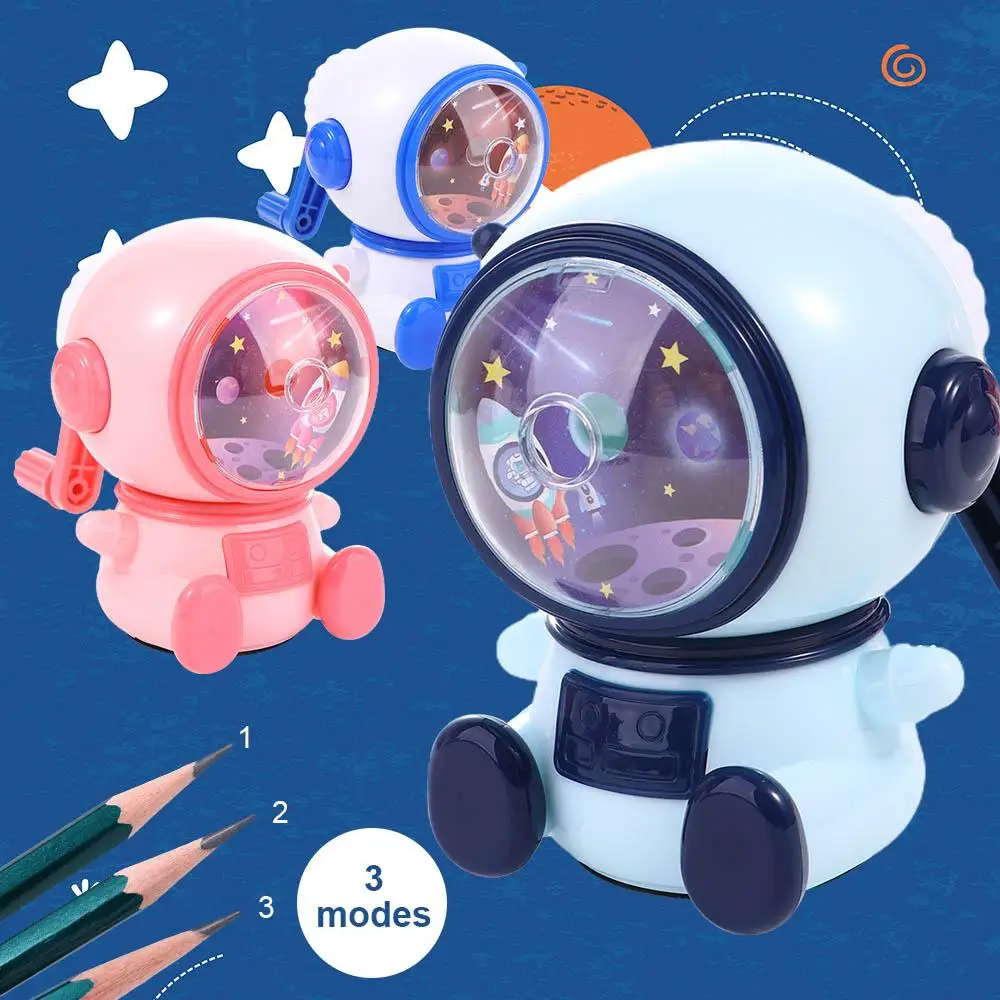 

Adjustable 3 Modes Automatically Student Manual Pencil Sharpeners Astronaut Pencil Sharpener Pencil Sharpener Hand-cranked