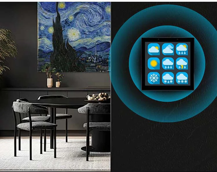 2026 4'' Smart in Wall Control Panel Android 11/13 Os 5.2BLE Home Automation Panel Pc with Temperature Light Sensor Option
