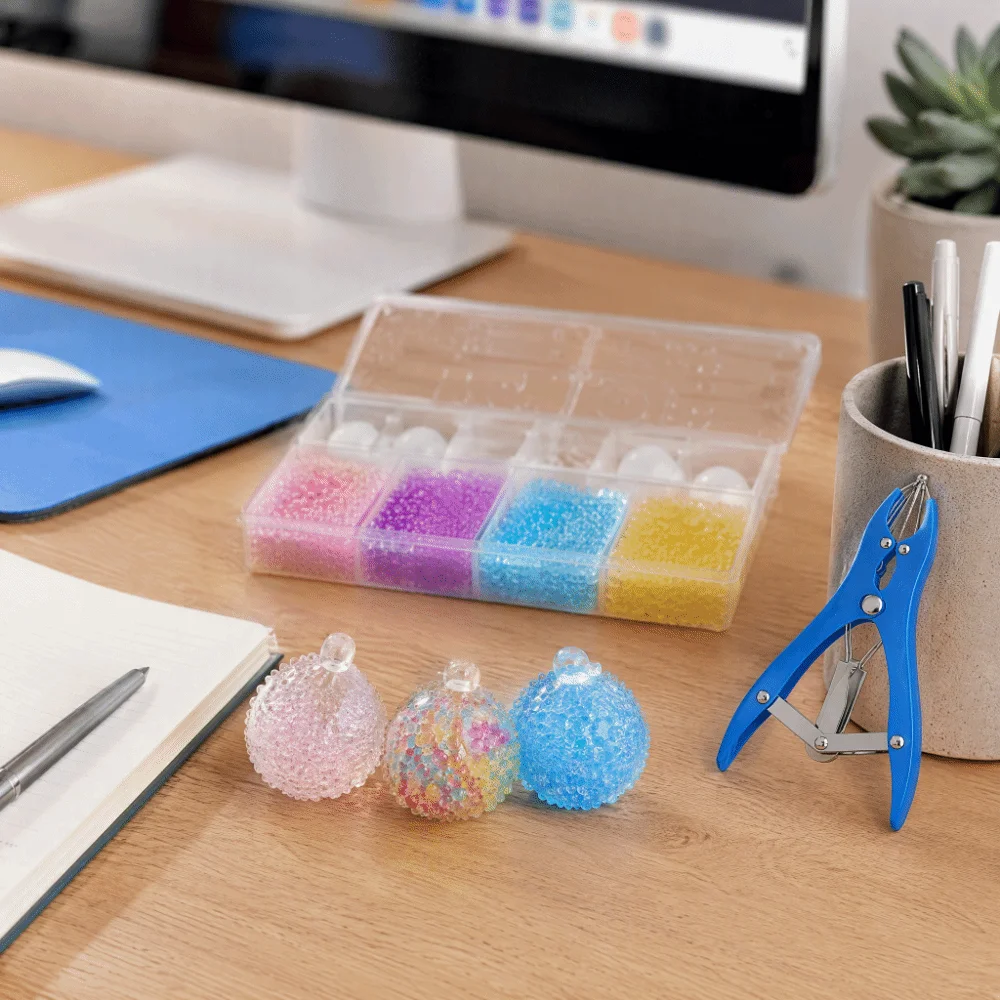 Soft Squishy Squishy Ball Kit Hollow Empty Shell Tactile sensory DIY Fidget Toy Stress Relief DIY Handmade Kit Bead Squishy Kit
