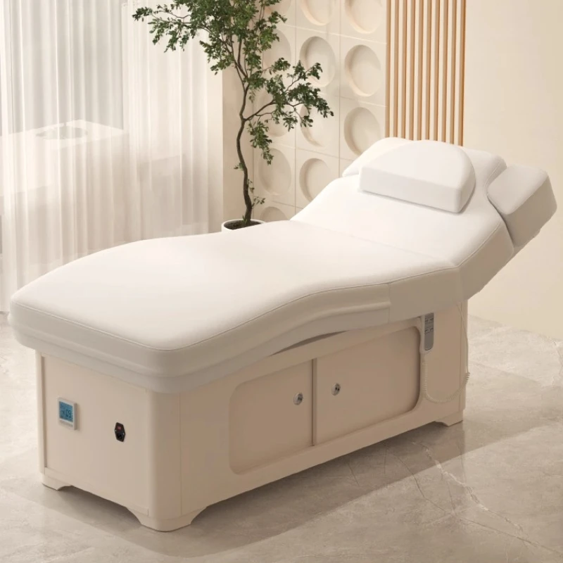Modern furniture Electric latex solid wood beauty bed, high-end massage bed for beauty salons, therapeutic massage SPA new bed