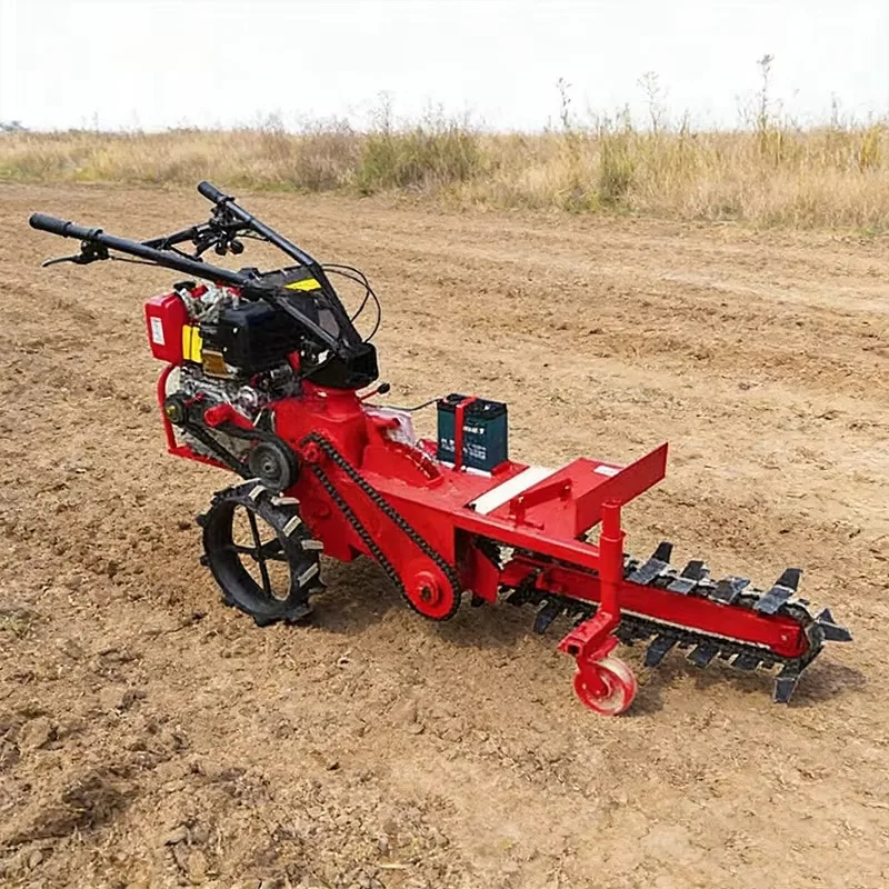 Customized Trencher Double Machine for Digger Ditches Self-propelled Orchard Farmland Irrigation Ditch Digging Machine