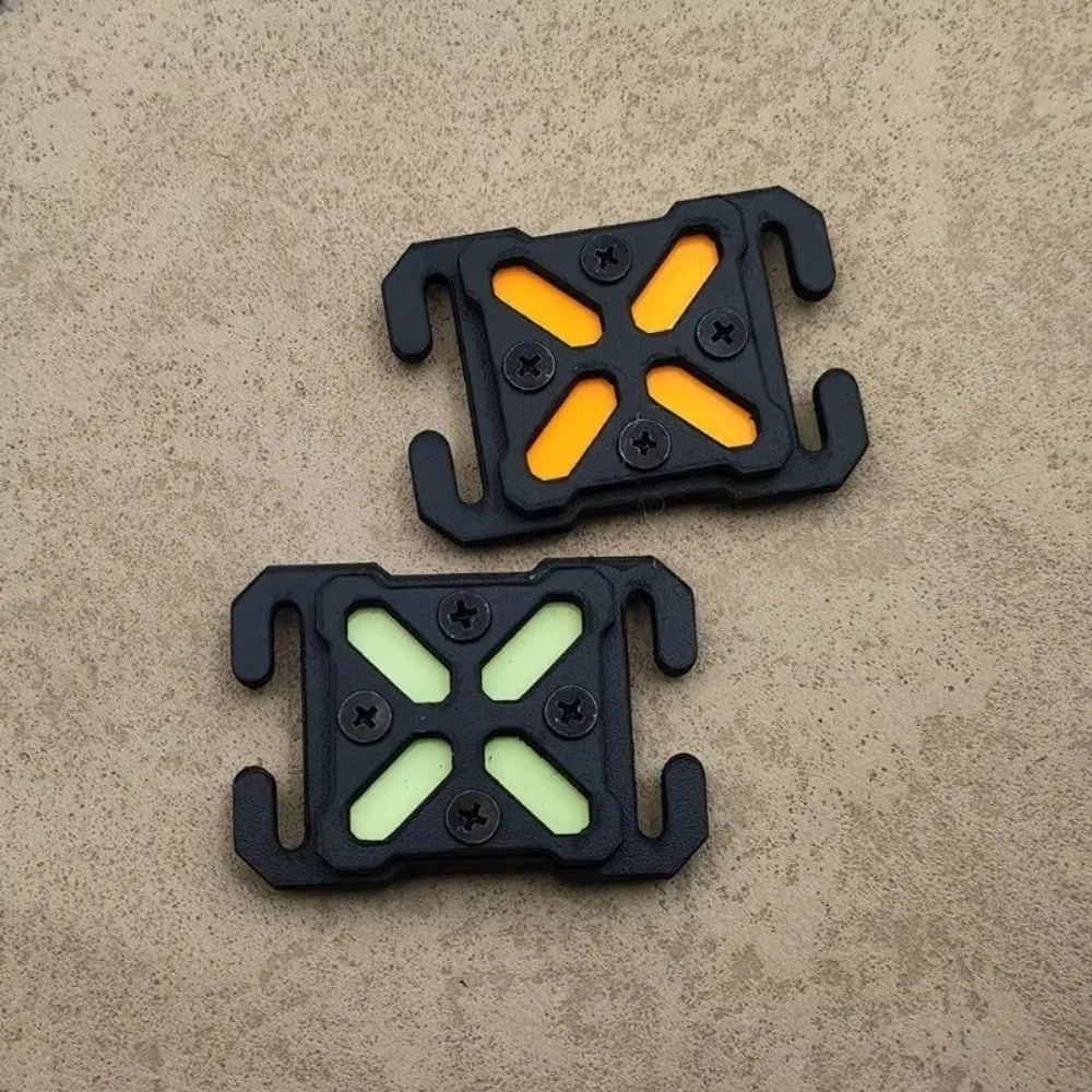Reflective Backpack Tag Patch Luminous Recognition Plastic Backpack Belt Clip Buckle Glow in Dark Bag Hat Vest Patch