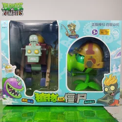 New Plants Vs Zombies Action Figure Toys Pvz Gargantuar Zombie Gatling Pea Ejection Children'S Puzzle Shooting Combat Game Toys