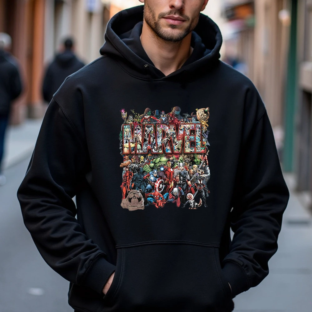 

Hot-selling Marvel Superhero Combination Printed Men's Hoodies for Autumn and Winter, Warm Hoodies and Fashionable Men's Wear