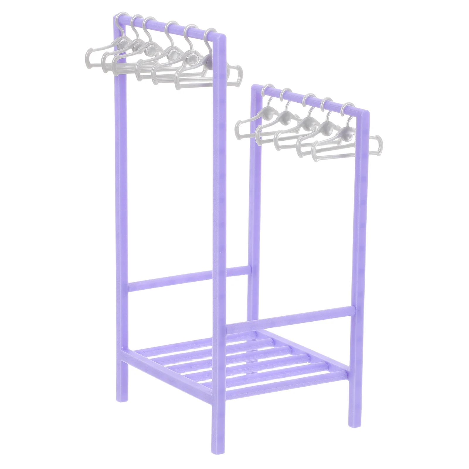 

1Set Realistic Mini Clothes Drying Rack Purple 30Cm for Dollhouse Balcony Laundry Accessories Clothes Rack
