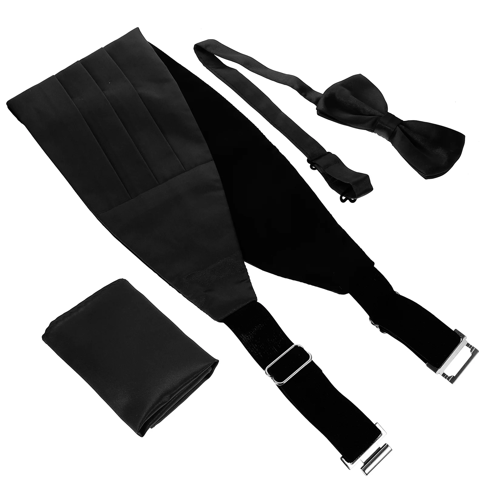 1Set Mannen Buikband Strikje Zakdoek Klassieke Kleur Verstelbare Elegante Bruiloft Prom Party Accessoires