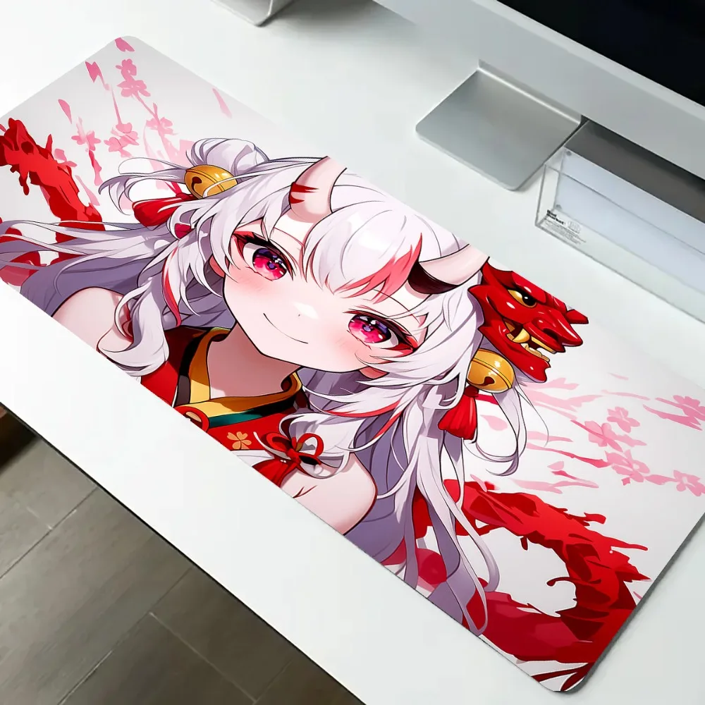 CIFbuy Extra Large Gaming Mouse Pad Cute Anime Silver Hair Girl Non Slip Washable Desk Mat Office Gamer Gift
