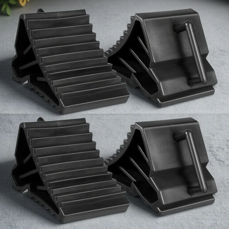 

4Pcs Wheel Chock Hard Wearing Tough Blocks for Car Caravan Trailer Tire Anti Slip Stopper Wheel Chock Tyre Slips Stopper
