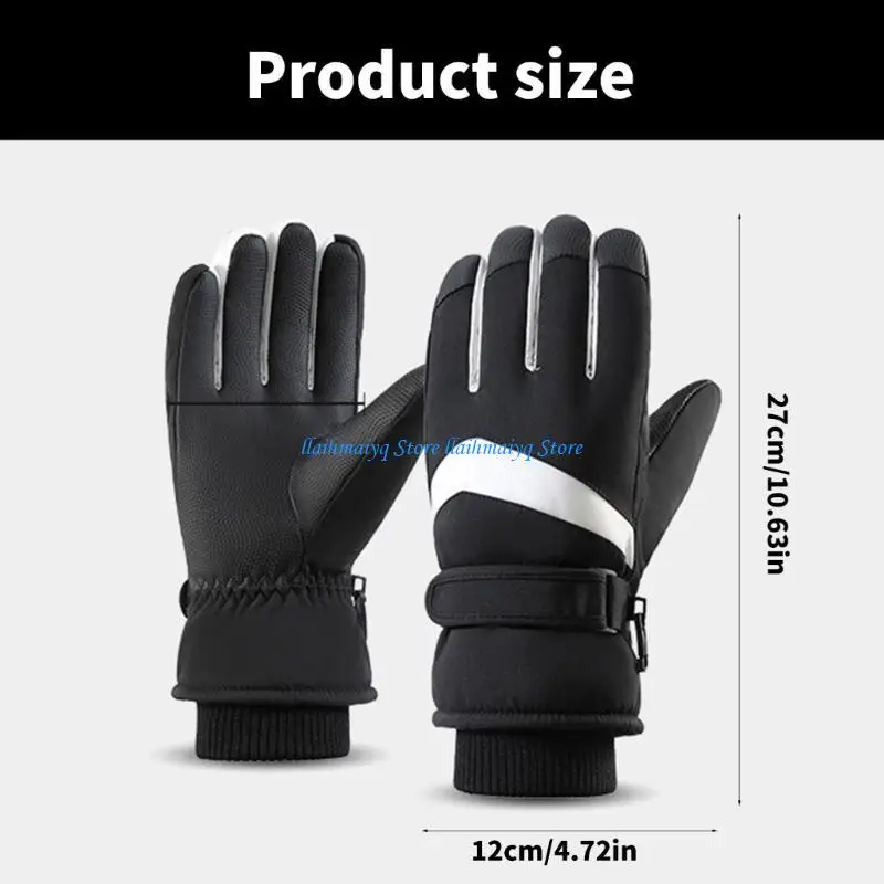 قفازات تزلج 573B مع بطانات سميكة دافئة قفازات يد للتزلج على الدراجات النارية في الهواء الطلق #6
