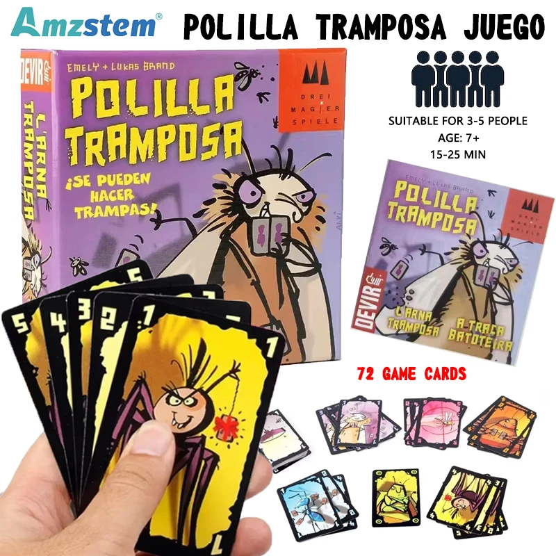 Party Games in Spanish Polilla Tramposa Board Game For Family Cheating Moth Card Game For Adults Children Juegos De Mesa Español