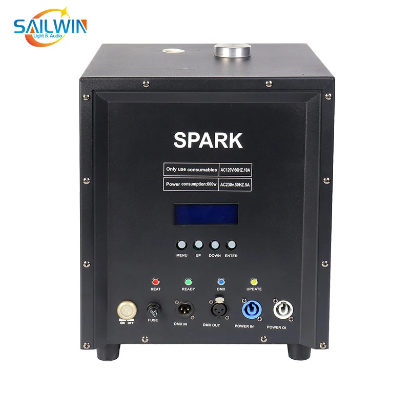 SAILWIN 900 واط آلة شرارة الباردة DMX الألعاب النارية اللامعة مع جهاز التحكم عن بعد 900 واط آلة سباركولر لحفل الزفاف