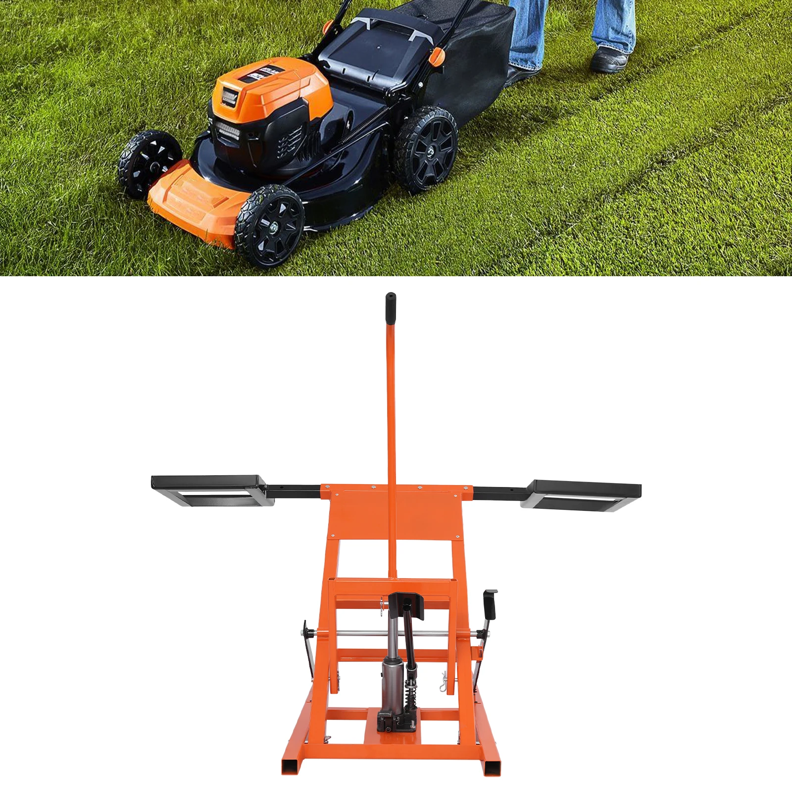 

[Lawn Mower Lift] 1pc Q235 Carbon Steel Hydraulic Lift Jack Home Garden for Lawn Mower Maintenance & Repair
