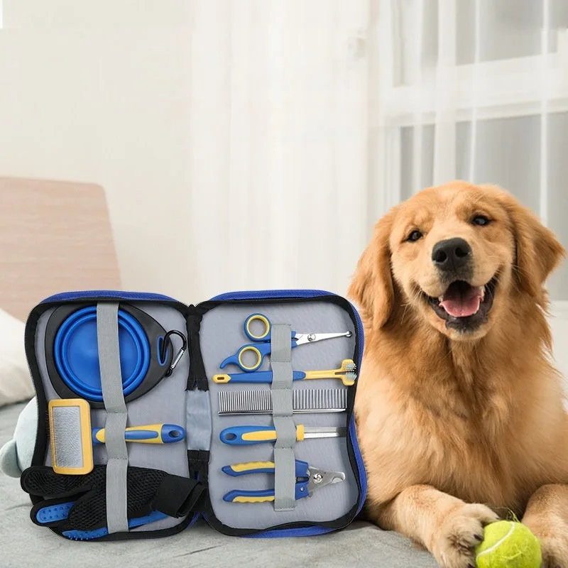 

Wholesale Dog Beauty Products and Accessories Professional High-end Pet cat and Dog Beauty Set Scissors Comb Brush Tools