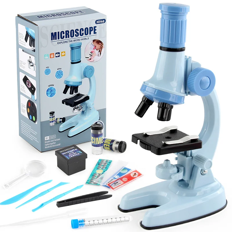 Primary School Students' Scientific Biological Experimental Equipment Microscope Toys 1200X Scientific and Educational Supplies