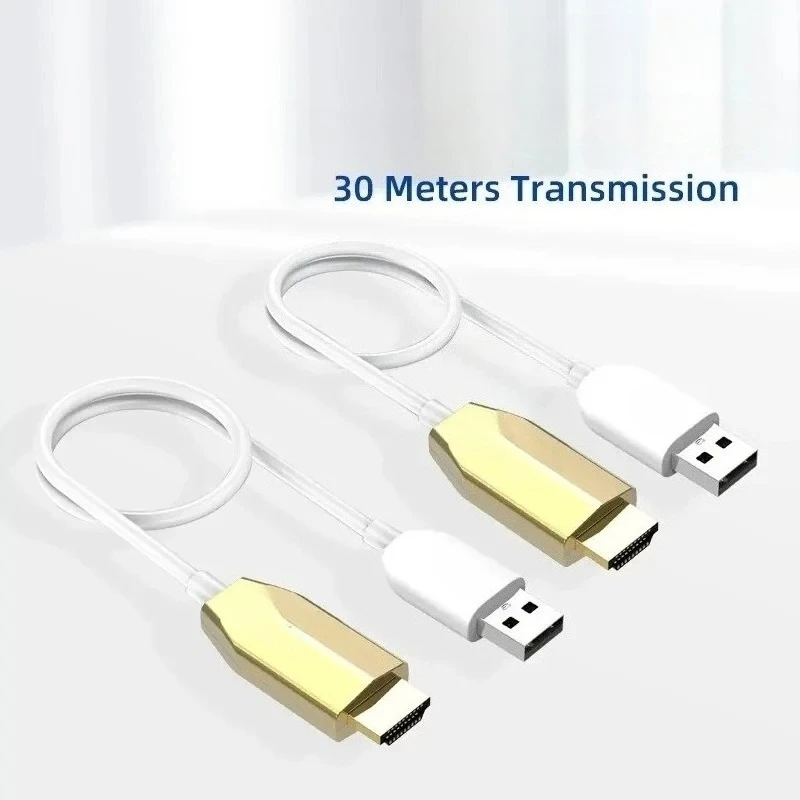 30m Wireless Transmission Video Transmitter Receiver HDTV Extender Adapter Cable Screen Mirror for Camera PC To TV