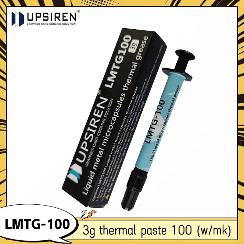 UPSIREN LMTG-100 CPU/GPU Core Cooling Silicone Grease 1g/3g 100W/MK Thermal Paste Extruded Liquid Thermal Paste Easy to Apply