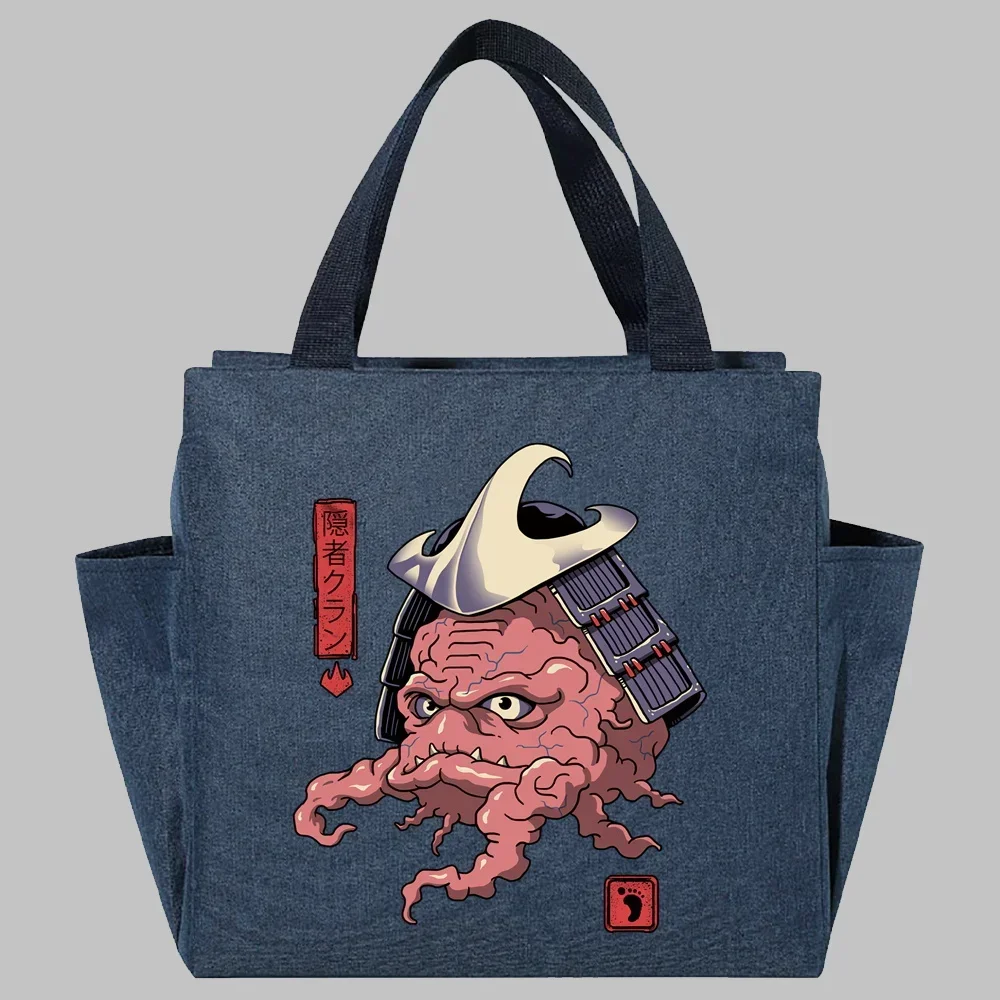 Lunch Cooler Bag Insulated Dinner Bags Multifunction Large Capacity Portable School Picnic Cute Monster Print Thermal Food Packs