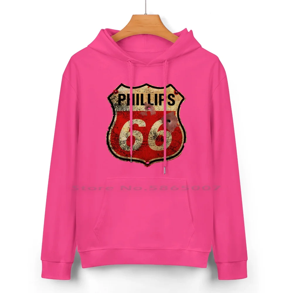 เสื้อสเวตเตอร์มีฮู้ดแขนยาวทำจากผ้าฝ้ายแท้ของ Phillips 66มี24สีป้ายโลหะเคลือบสำหรับ Gas Oli วินเทจ