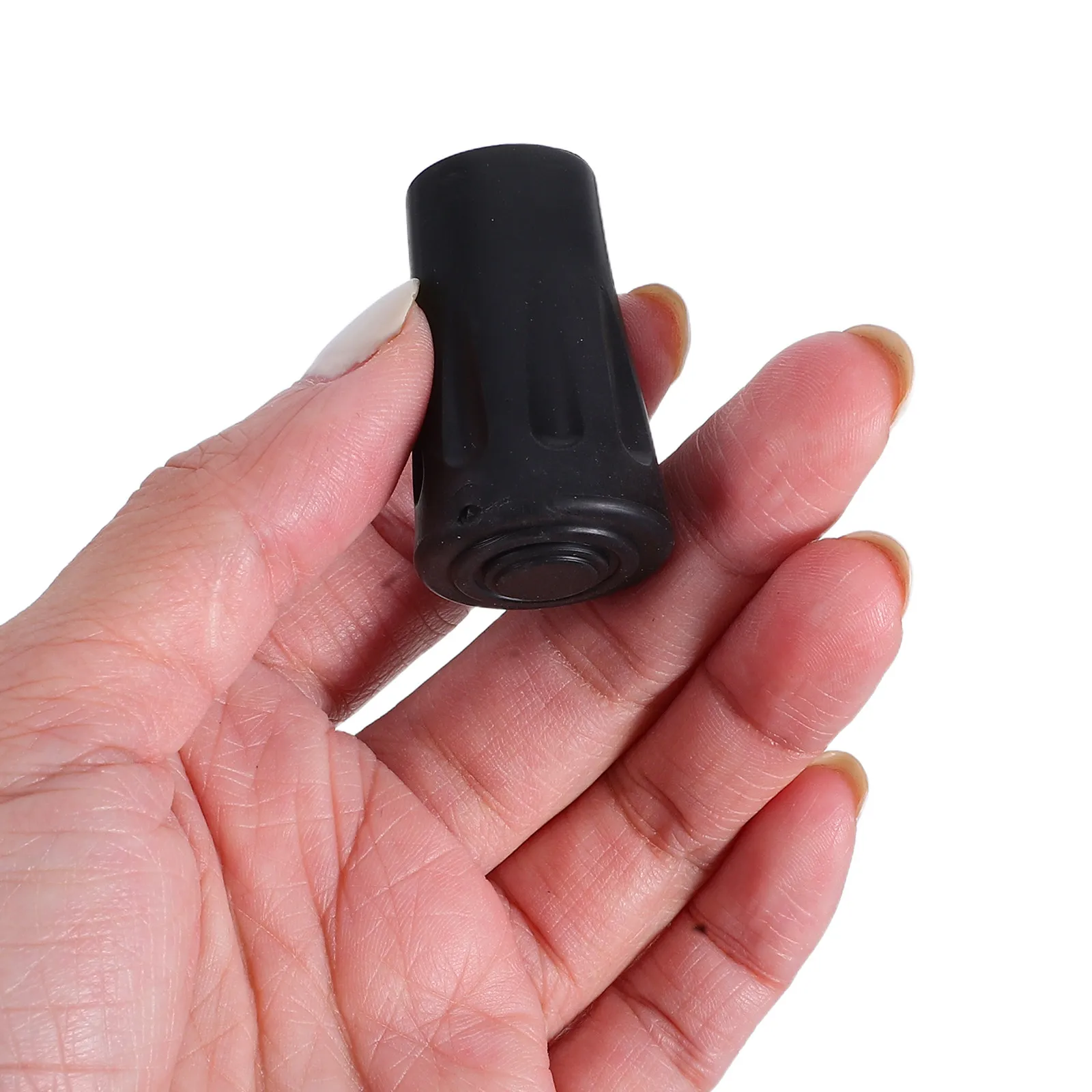 30Pcs Trekking Pole Tips Rubber Replacement Heavy Duty Non-Slip Shock Absorbing Round Head Design for Hiking Mountaineering