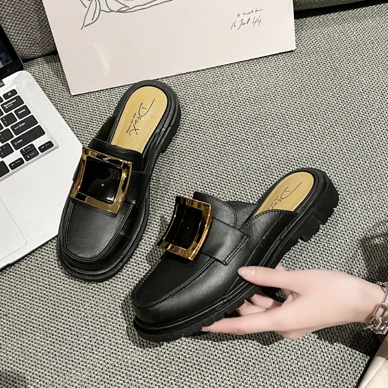 

Женские летние повседневные сандалии без шнуровки на плоской подошве на низком каблуке Rain oes Square Bule, модные школьные сандалии с верхом из ПВХ