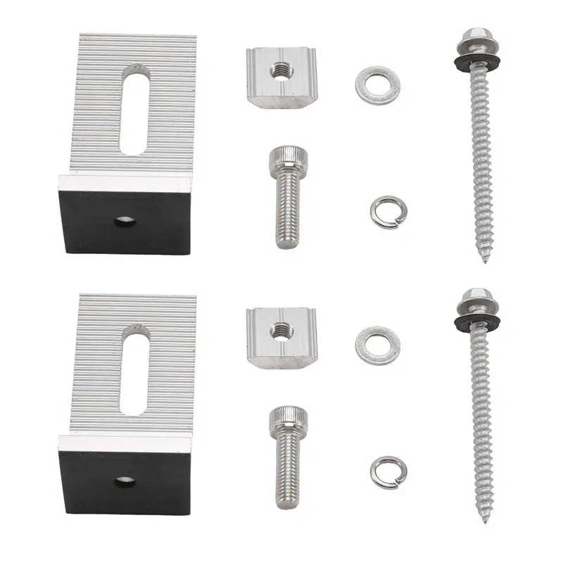 SYW-Wind Load Protection Solar L-Leg Bracket 2Pcs Aluminum Alloy Solar Support High-Strength As Shown
