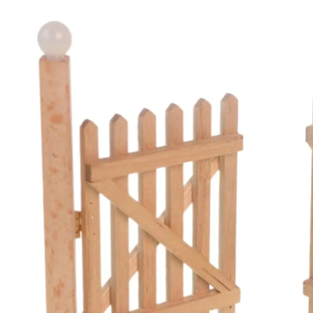 إطار الباب نموذج 1:12 مقياس دمية سياج الباب الديكور بوابة حديقة خشبية مصغرة محاكاة لتقوم بها بنفسك سياج صغير مشهد ذاتي الصنع