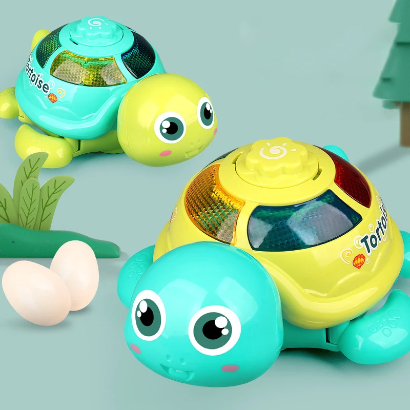 Children Toys Hello Turtle Model Electric Pets Lay Eggs Baby Musical Toddler Crawl Infant Development Educational Toy Kids Gift