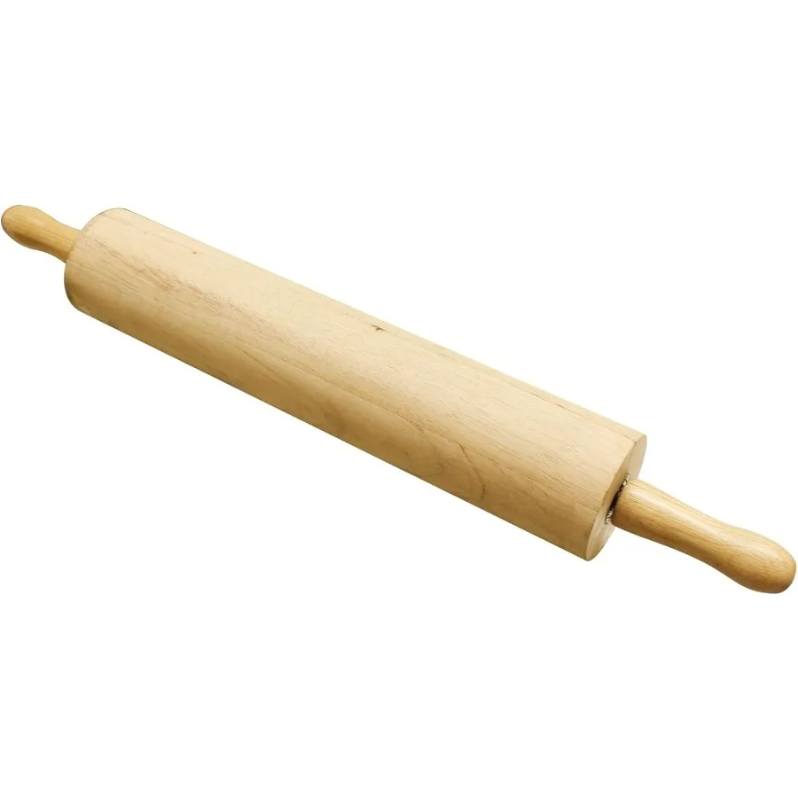 

18" Wooden Rolling Pin 3-1/4" Diameter- WoodenRoll Pin for Fondant Pie Crust Cookie Pastry Dough Classic Pastry Rolling Pin
