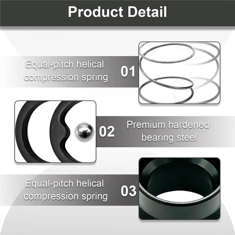ABYN-For DCF850B DCF850 DCF845N DCF850N Collar Spring Ball Impact Driver Kit Collar Spring Steel Ball Replacement Kit