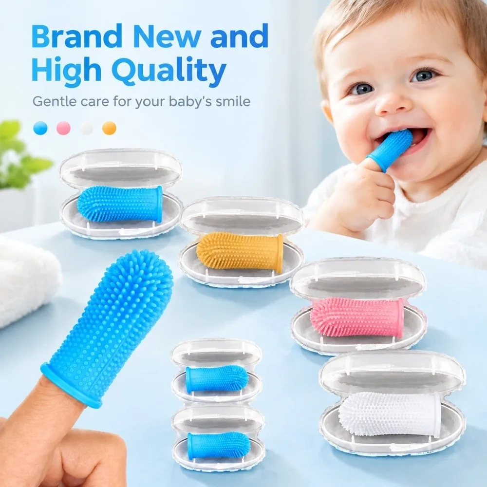 Soft Rubber Baby Finger Toothbrush Food Grade Silicone BPA Free Silicon Toothbrush Health Care Oral Cleaning Brush
