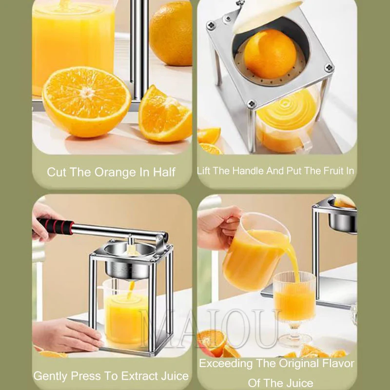 Manual Lemon Squeezer Stainless Steel Orange Juicer Machine Hand Citrus Press Tools Professional Kitchen Fruit Pressing Machine