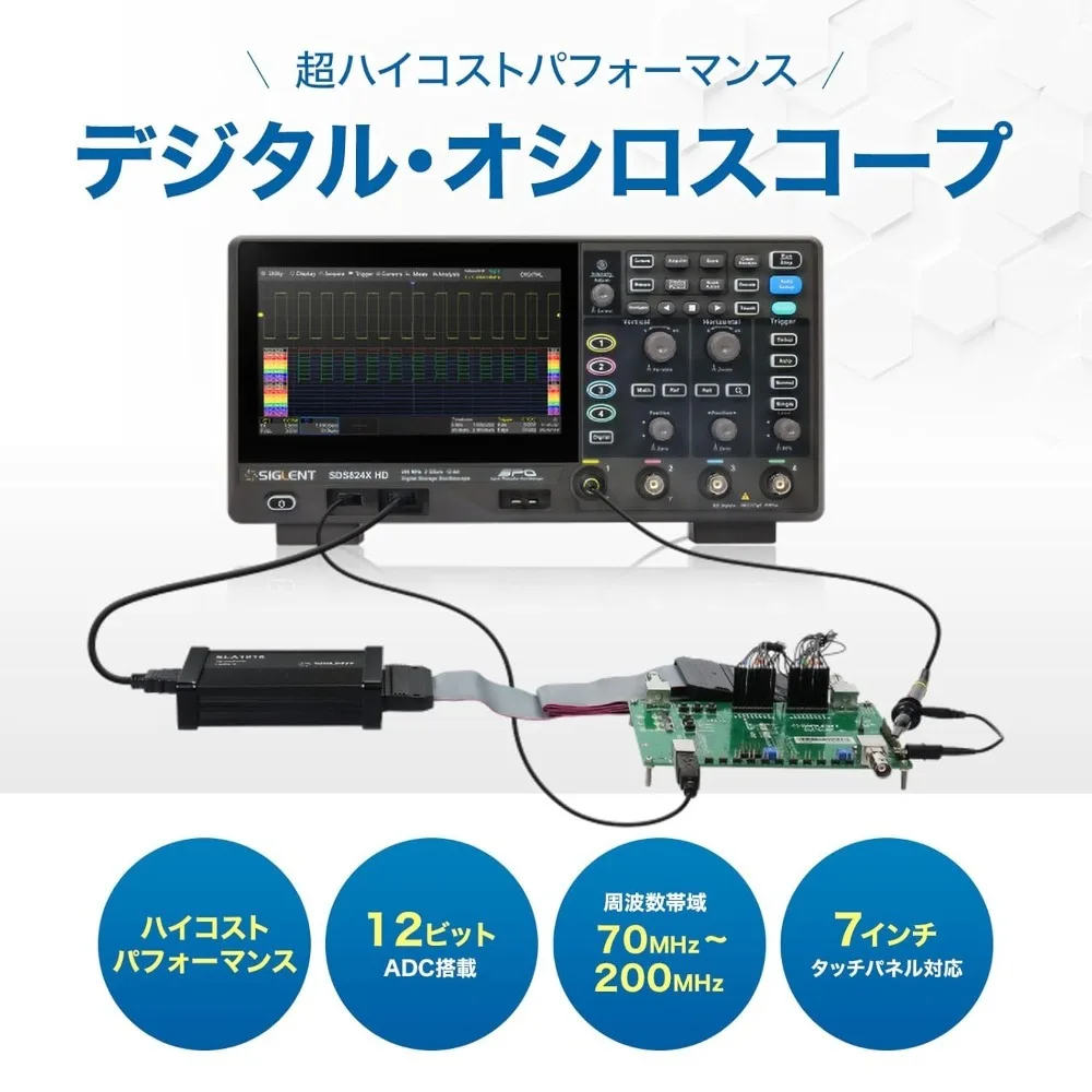 Osciloscopio de Señal Mixta de 100MHz para Muebles, Osciloscopio Digital de Alta Definición de 12 bits SDS814X HD