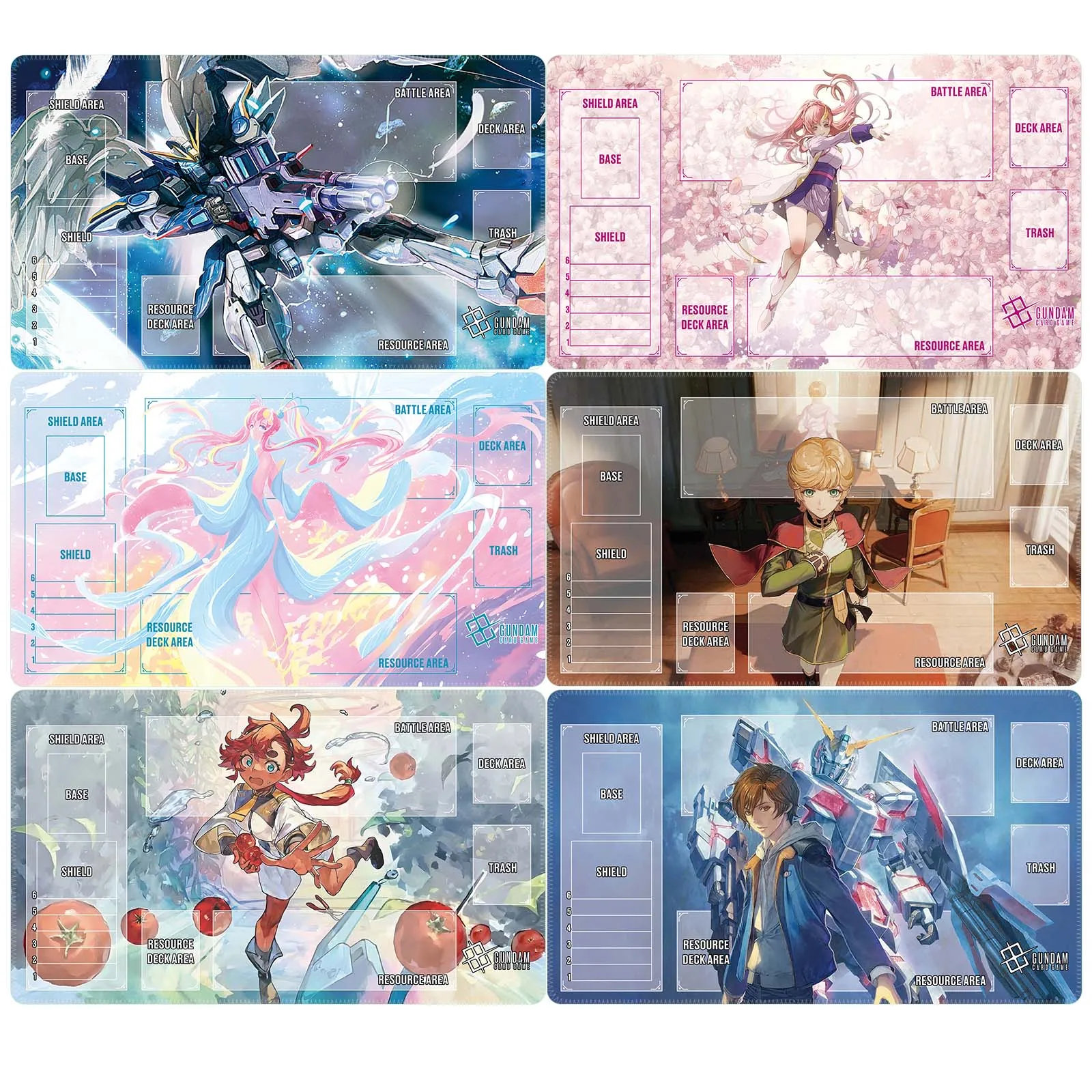 

600X350X2Mm Diy Gundamed Amuro Ray Tcg Card Battle Mat Tcg Single Player Board Game Card Battle Card Pad Anime Card Gift Toys