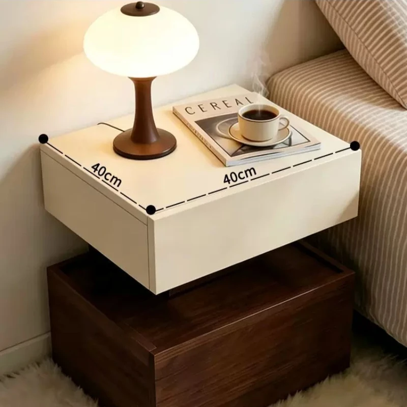 Italian Modern Nightstands Dark Brown European Narrow Nordic Bedside Tables Storage Wooden Mesitas De Noche Bedroom Furniture