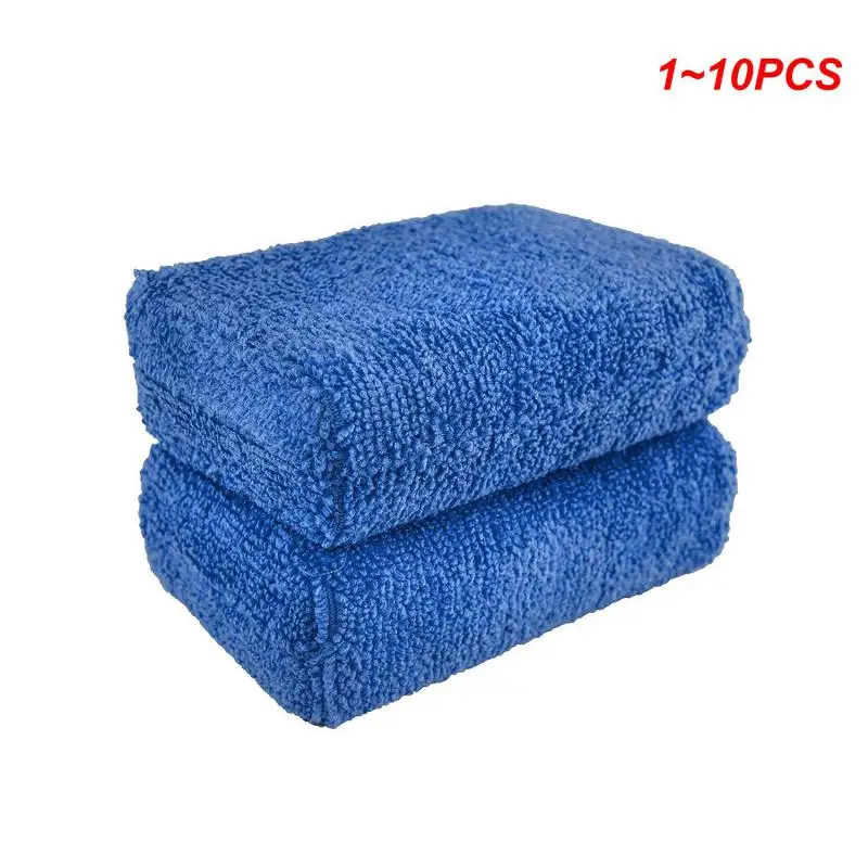 

1~10PCS Premium Grade Microfiber Applicators Sponges, Cloths, Blue (Pack of 8) 12*8*4cm Car Care Microfibre Wax Polishing