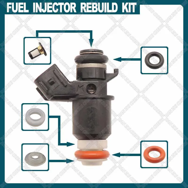 Fuel Injector Service Repair Kit Filters Orings Seals Grommets for Honda 2001-2014 GL1800 2002-2013 FSC600 16450-MCA-013