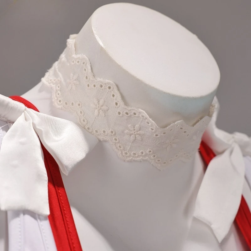 Anime Asuka Cosplay Langley Soryu Costume White Vest Red Cake Skirt Coat with Accessories Full Set for Women Theme Party view 6