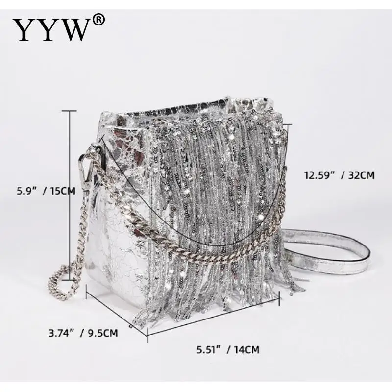 2023 New Trendy Rhinestone Shoulder Bag for Women Luxury Designer Wedding Handbags with Chain PU Leather Evening Clutch Purses