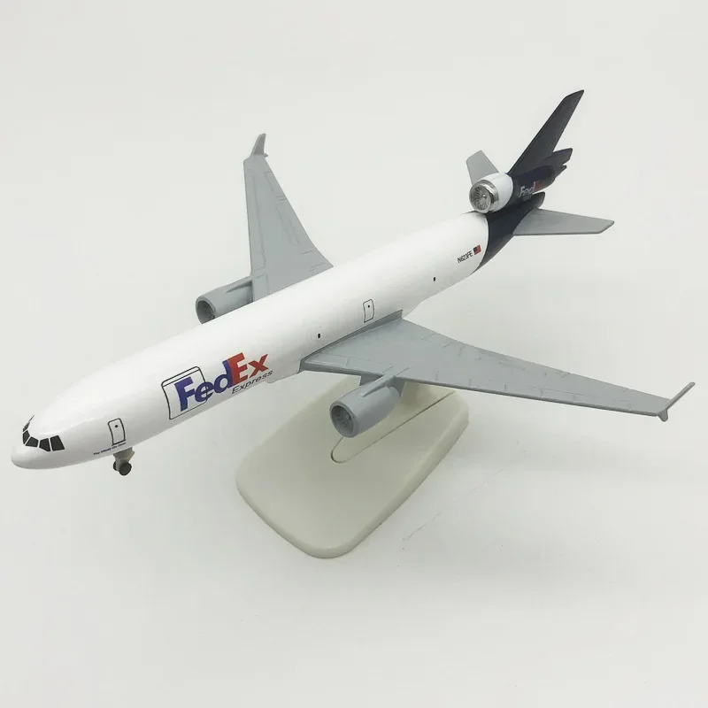 20cm Alloy Metal Air FEDEX EXPRESS MD MD-11 Airlines Diecast Airplane Model Plane Aircraft with Langing Gears Wheels Aeroplane