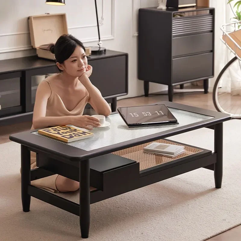 

-Роскошный современный журнальный столик для гостиной, скандинавский эстетический журнальный столик, уникальный минималистичный сервис, мебель для гостиной