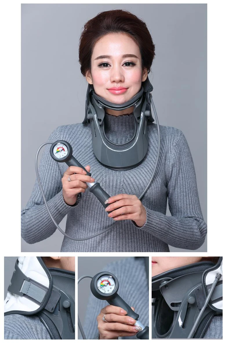 2022 New Neck Brace Traction Support With Compressed Air Pump Neck Support