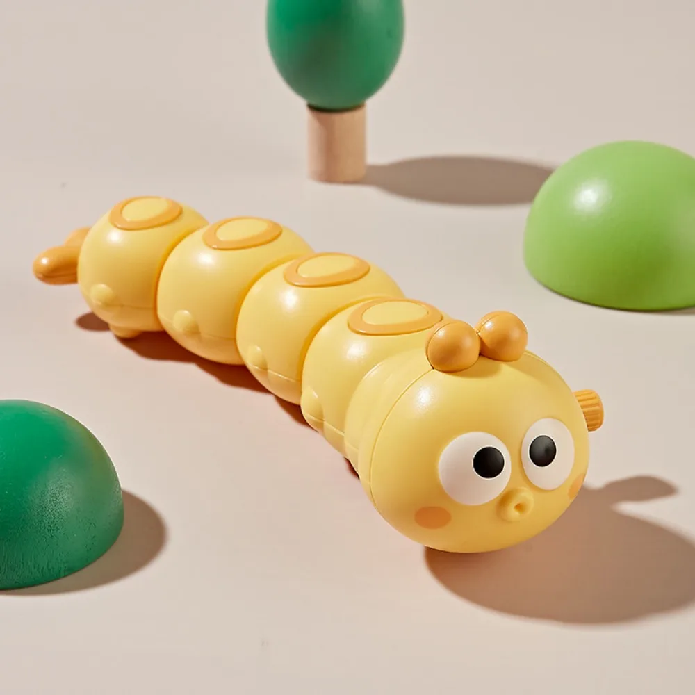 Plastic Chained Caterpillar Toy Multi-colour Early Education Kids Clockwork Toy Caterpillar Swaying Crawling Toy