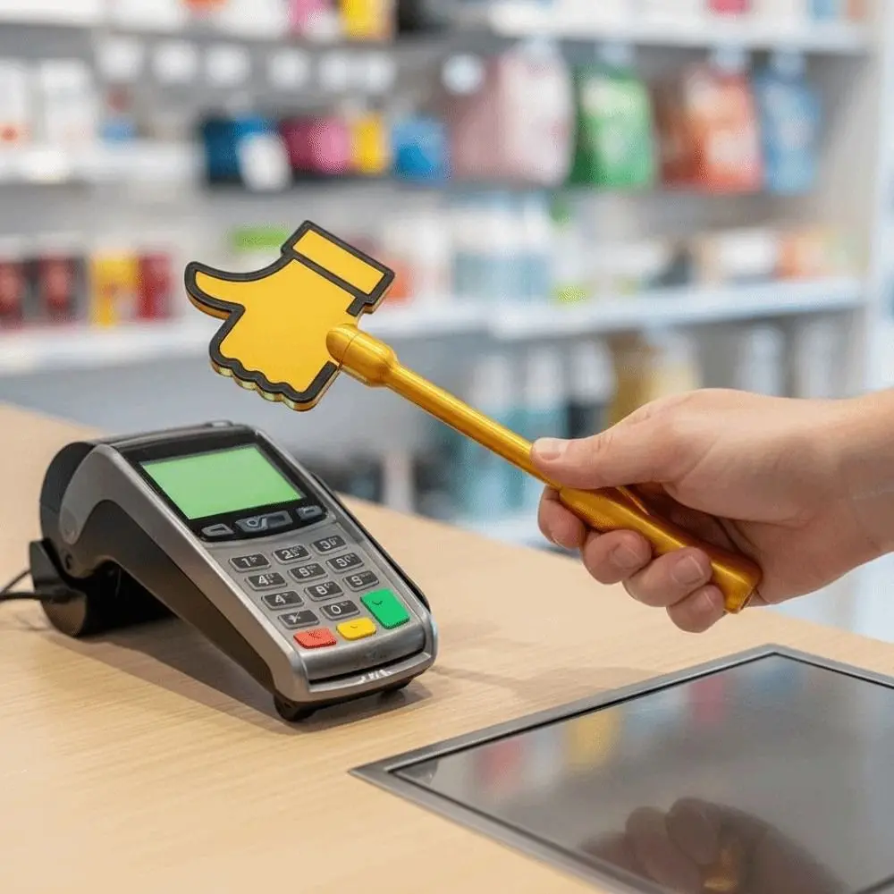 

Creative 3D Print Wand Tap To Pay Portable Convenient Checkout Contactless Payment Sleeve Cute Thumbs Up Magic Wand Holder